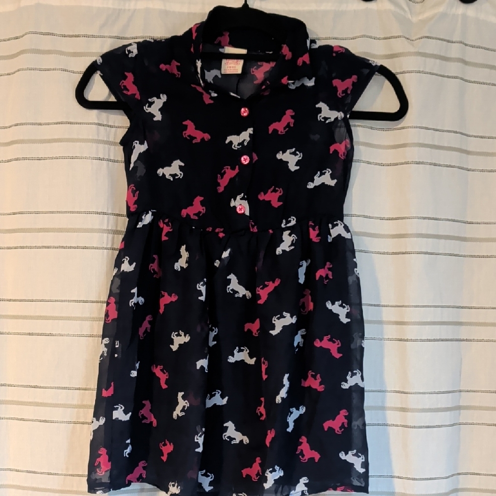 Faded Glory Unicorn Print Girls Dress